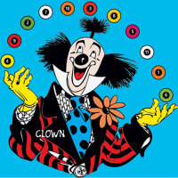 Krüger Papierzielscheibe Clown 68 x 76 cm