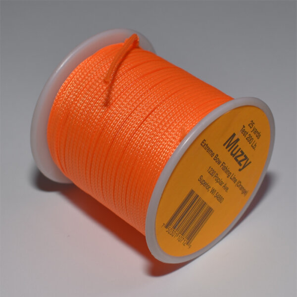 Muzzy Extrem Bowfishing Line Test 200 Lb. 25 yards - Orange