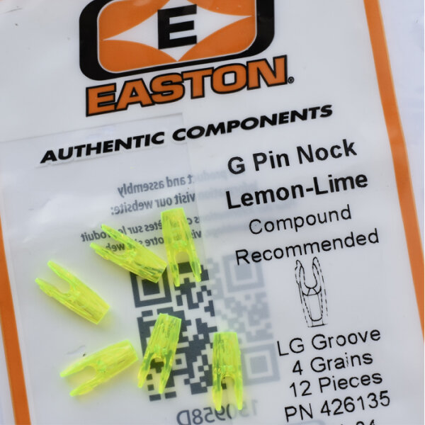 Easton, Pfeilnocke für Pin´s - Large - Lime 6er Pack