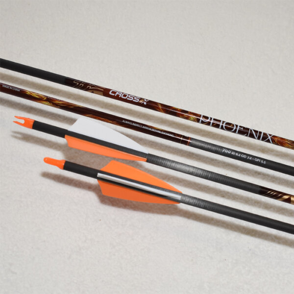Cross-X, 6 Pfeile - Phoenix mit Plastikvanes - 700