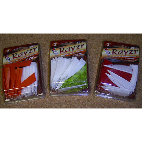 Gateway, Naturfedern 2 Zoll Rayzr - 50er Pack Solid - Orange-White