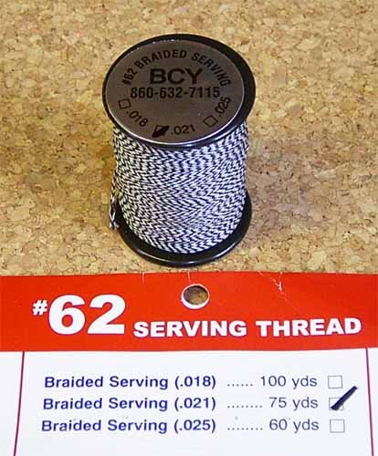BCY No. 62 Braided Center Serving .025 Zoll